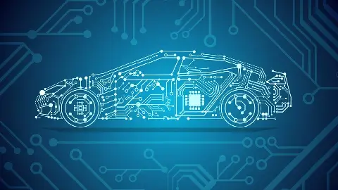 Abbildung des TUM Hyperloop Zuges auf einer Schiene.